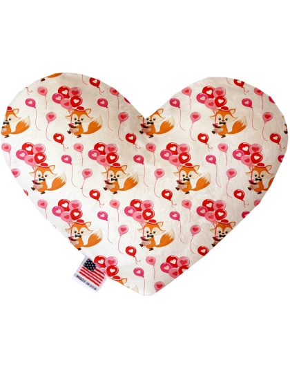 Fox Balloons 6 inch Canvas Heart Dog Toy