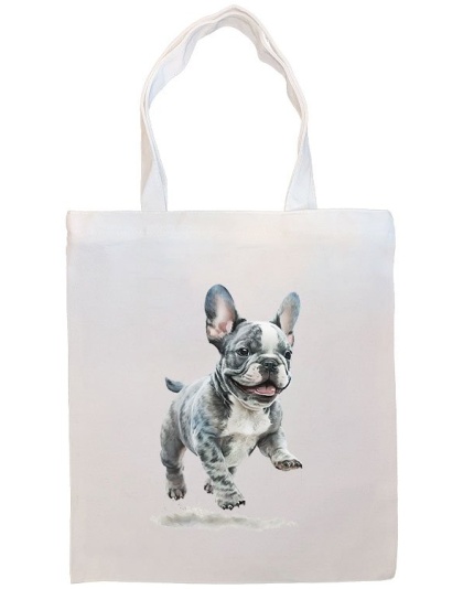 Frenchie Canvas Tote Bag Style3