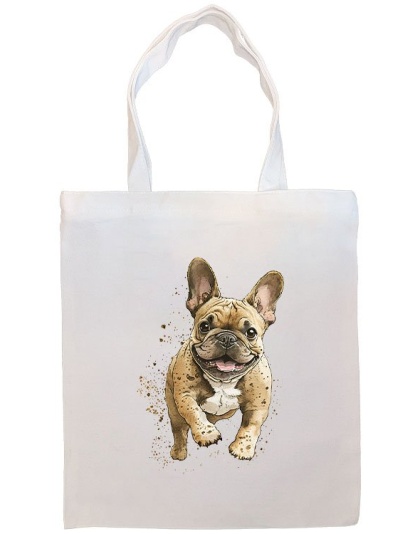 Frenchie Canvas Tote Bag Style4