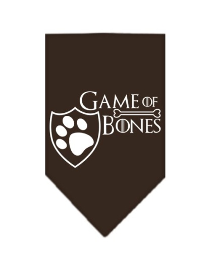 Game of Bones Screen Print Bandana Brown Large