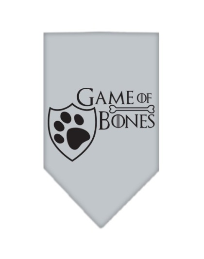 Game of Bones Screen Print Bandana Grey Large