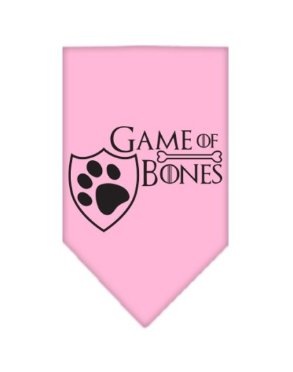 Game of Bones Screen Print Bandana Light Pink Large