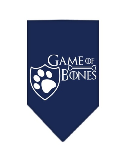 Game of Bones Screen Print Bandana Navy Blue large