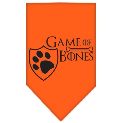 Game of Bones Screen Print Bandana Orange Large