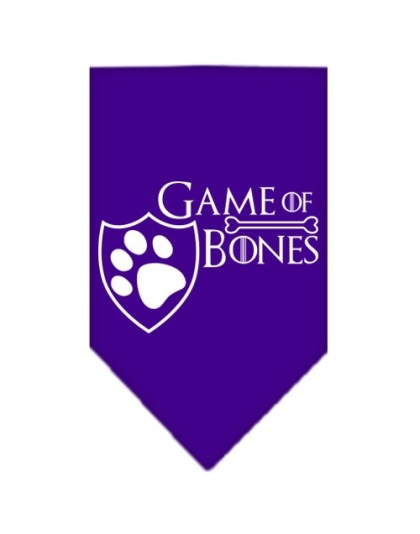 Game of Bones Screen Print Bandana Purple Large