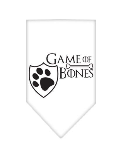 Game of Bones Screen Print Bandana White Large