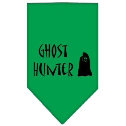 Ghost Hunter Screen Print Bandana Emerald Green Large