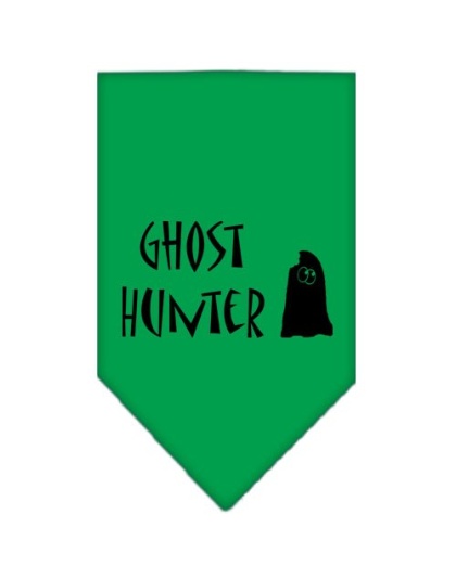 Ghost Hunter Screen Print Bandana Emerald Green Large