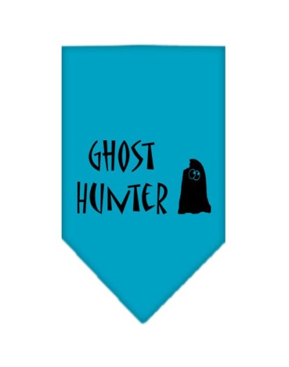 Ghost Hunter Screen Print Bandana Turquoise Large