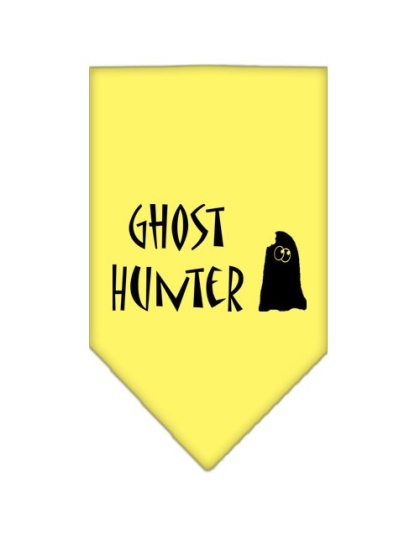 Ghost Hunter Screen Print Bandana Yellow Large