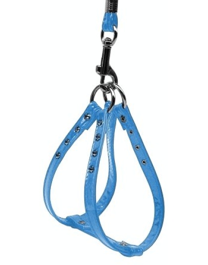 Glossy Patent Step In Harness Baby Blue 10