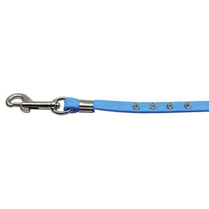 Glossy Patent Step In Harness Baby Blue 3/8 Match-Jwl Leash Silver Hrdw