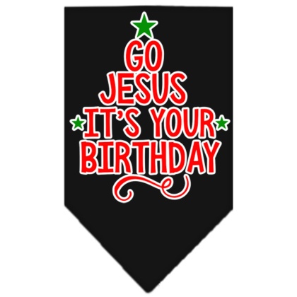 Go Jesus Screen Print Bandana Black Large