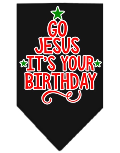 Go Jesus Screen Print Bandana Black Large