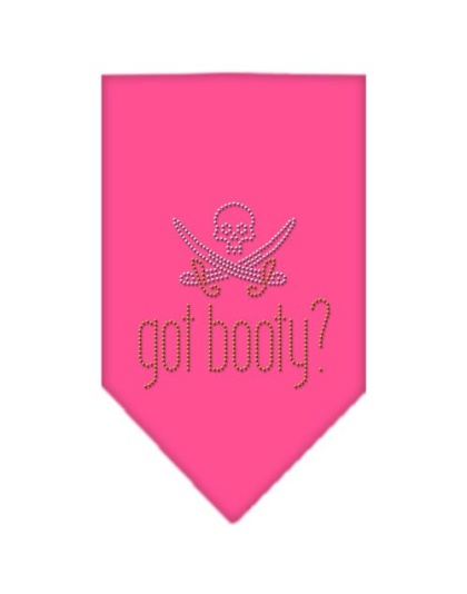 Got Booty Rhinestone Bandana Bright Pink Large