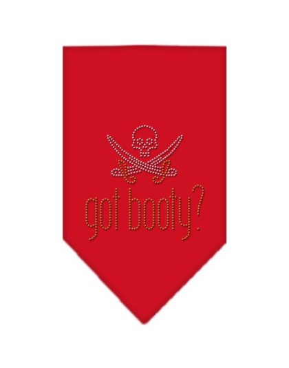 Got Booty Rhinestone Bandana Red Large