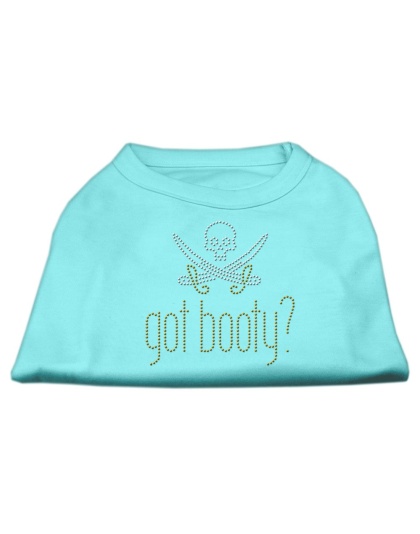 Got Booty? Rhinestone Shirts Aqua L