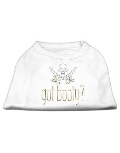 Got Booty? Rhinestone Shirts White L