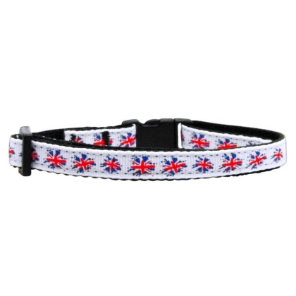 Graffiti Union Jack(UK Flag) Nylon Ribbon Collar Cat Safety