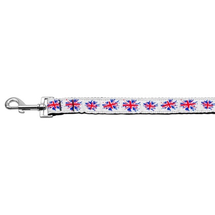 Graffiti Union Jack(UK Flag) Nylon Ribbon Leash 1 inch wide 4ft Long