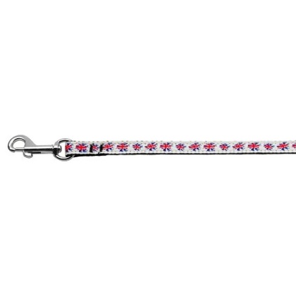 Graffiti Union Jack(UK Flag) Nylon Ribbon Leash 3/8 inch wide 4ft Long