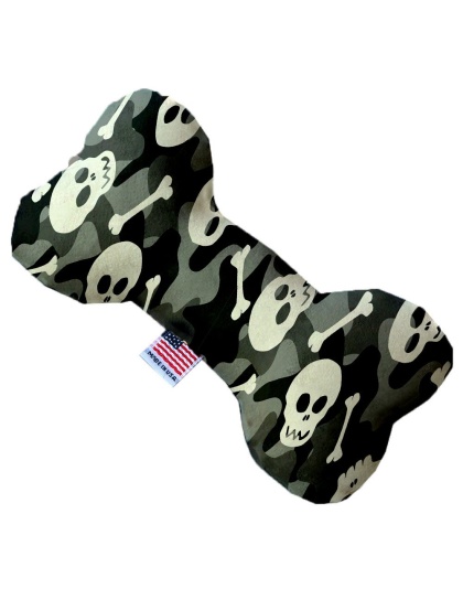 Gray Camo Skulls 10 Inch Bone Dog Toy