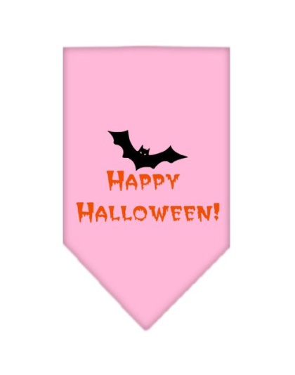 Happy Halloween Screen Print Bandana Light Pink Large