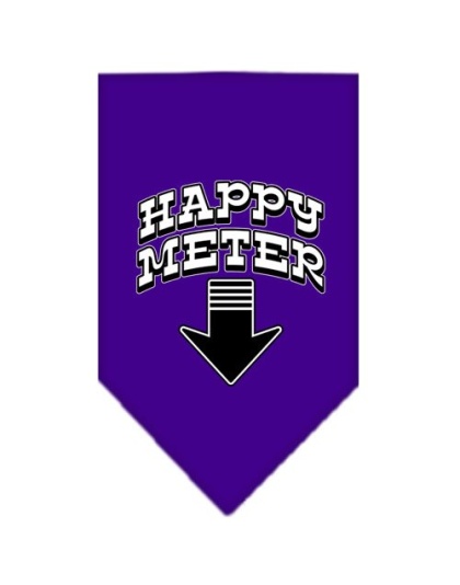 Happy Meter Screen Print Bandana Purple Large