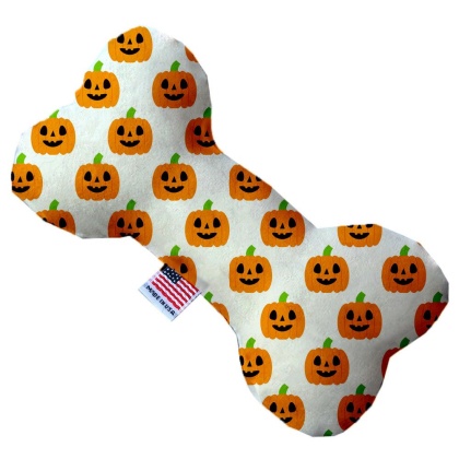 Happy Pumpkins 10 Inch Canvas Bone Dog Toy