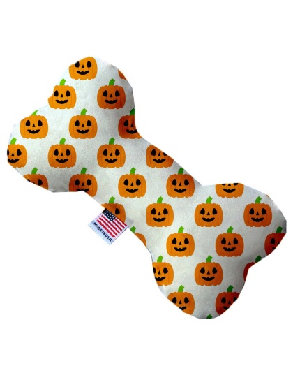 Happy Pumpkins 10 Inch Canvas Bone Dog Toy