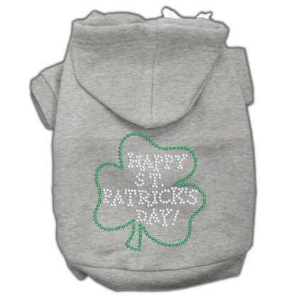 Happy St Patrick's Day Hoodies Grey L