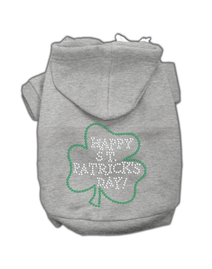 Happy St Patrick's Day Hoodies Grey L