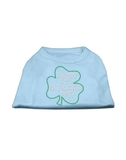 Happy St Patrick's Day Rhinestone Shirts Baby Blue L