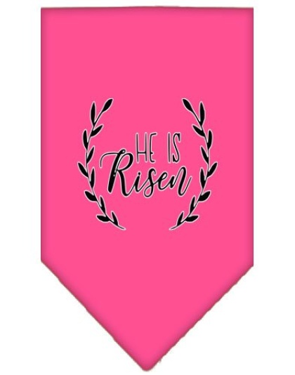 He Is Risen Screen Print Bandana Bright Pink Large