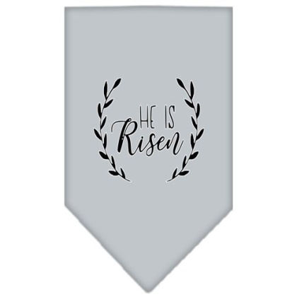 He Is Risen Screen Print Bandana Grey Large