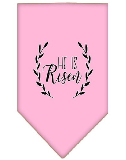 He Is Risen Screen Print Bandana Light Pink Large