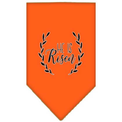 He Is Risen Screen Print Bandana Orange Large