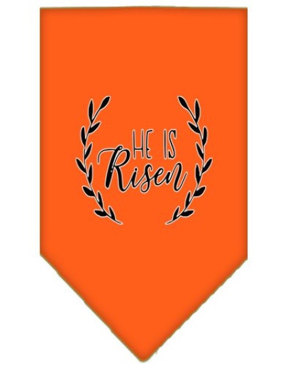 He Is Risen Screen Print Bandana Orange Large