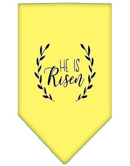 He Is Risen Screen Print Bandana Yellow Large