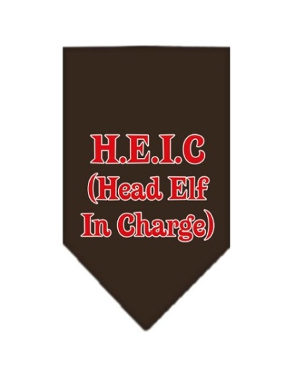 Head Elf In Charge Screen Print Bandana Cocoa Large