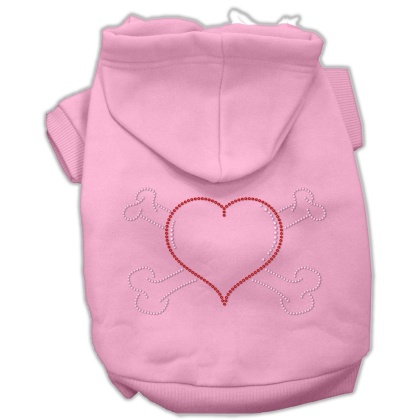 Heart and Crossbones Hoodies Pink L