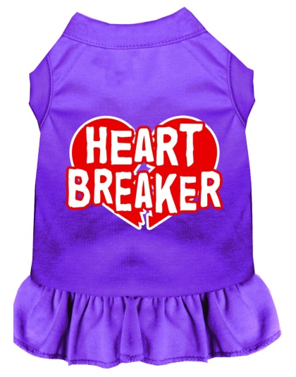 Heart Breaker Screen Print Dress Purple 4X (22)