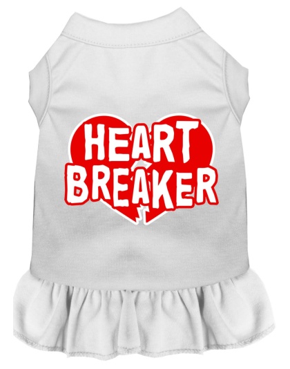 Heart Breaker Screen Print Dress White 4X (22)