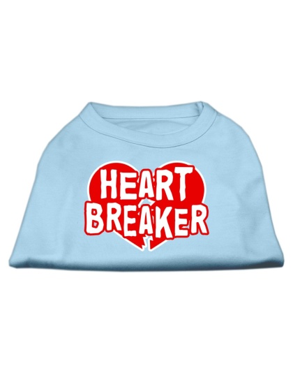 Heart Breaker Screen Print Shirt Baby Blue Lg