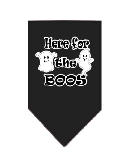 Here for the Boos Screen Print Bandana Black Large