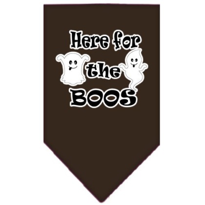 Here for the Boos Screen Print Bandana Brown Large