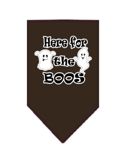 Here for the Boos Screen Print Bandana Brown Large