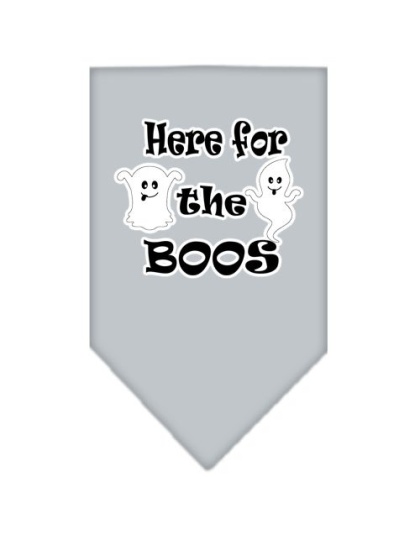 Here for the Boos Screen Print Bandana Grey Large