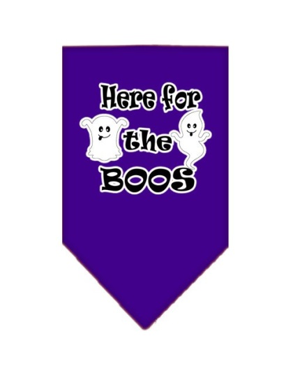 Here for the Boos Screen Print Bandana Purple Large