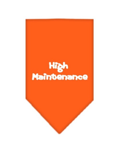 High Maintenance Screen Print Bandana Orange Large